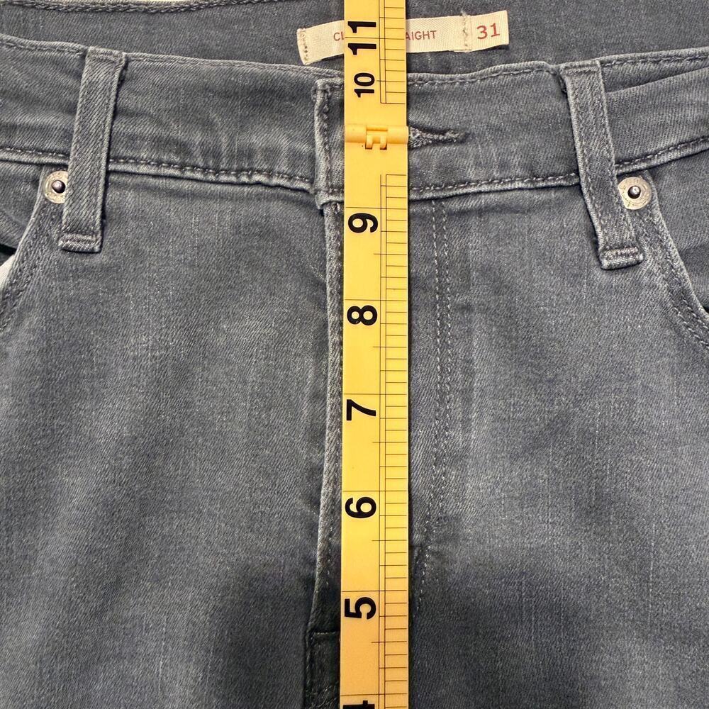 Levi’s Women Classic Straight Jeans 31x29 Gray Denim High Rise Casual Chic - Picture 8 of 10